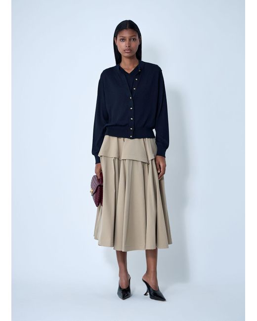 Bottega Veneta Blue Cotton-And-Viscose Twinset
