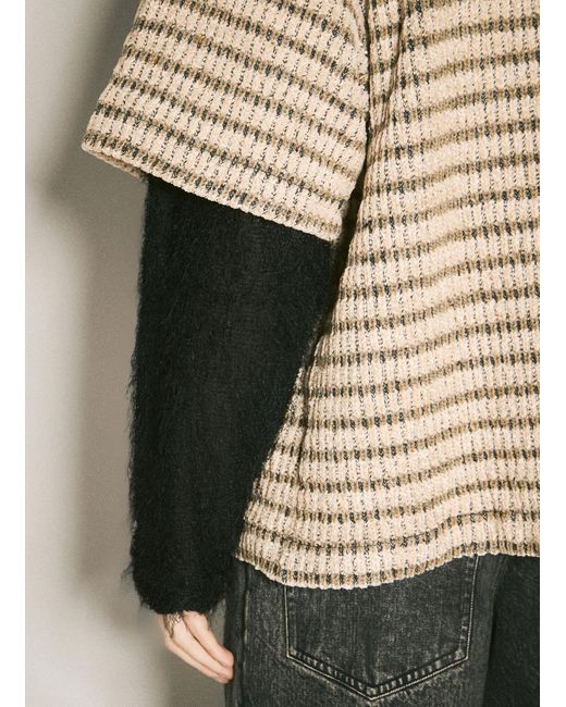 Song For The Mute Natural Double-Layered Sleeves Sweater for men