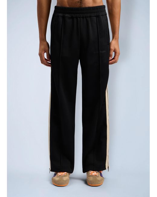 Palm Angels Black Performance Zip-up Track Pants for men