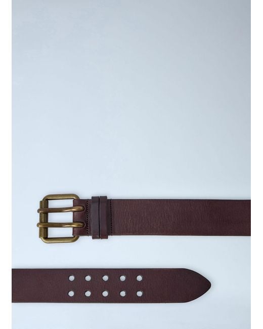 Saint Laurent Blue Motorcycle Leather Belt