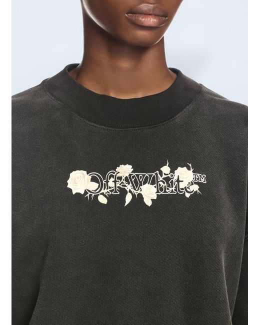 Off-White c/o Virgil Abloh Blue Off Bookish Rose Sweatshirt