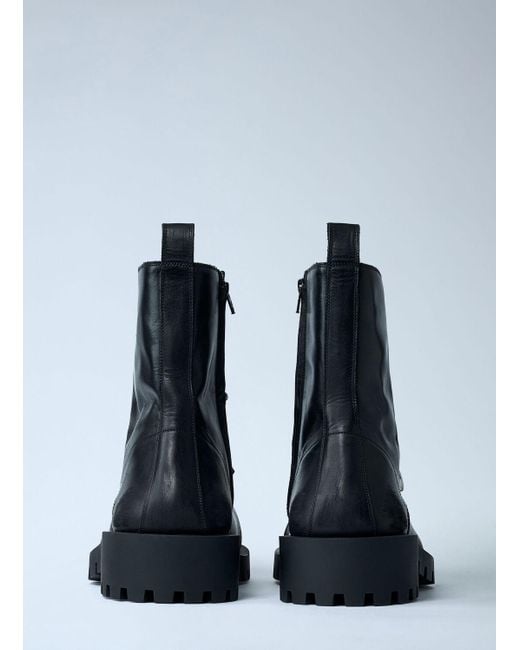 Balenciaga Blue Hummer Lace-Up Boots for men
