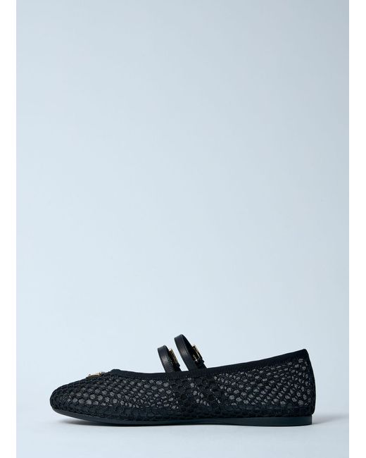 Prada White Mesh Ballerina Flats