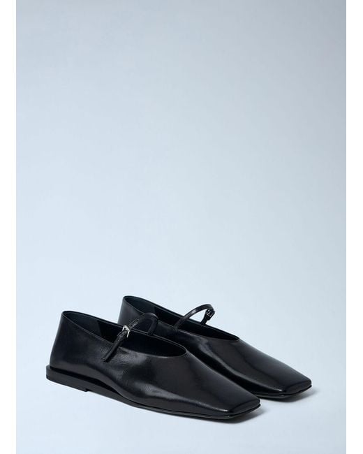 Jil Sander White Leather Flat Shoes