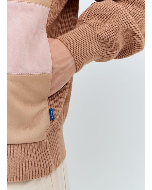 AWAKE NY Natural Checkerboard Zip-Front Jacket for men