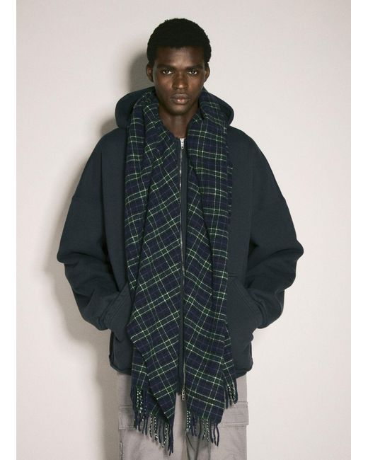 Balenciaga Blue Unity Sports Icon Scarf Hooded Sweatshirt for men