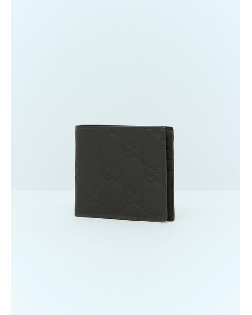 Gucci White Gg Rubber Effect-bi-fold Wallet for men