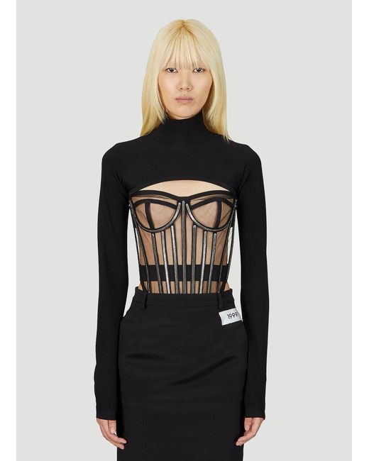 Dolce & Gabbana Black Kim High Neck Bolero