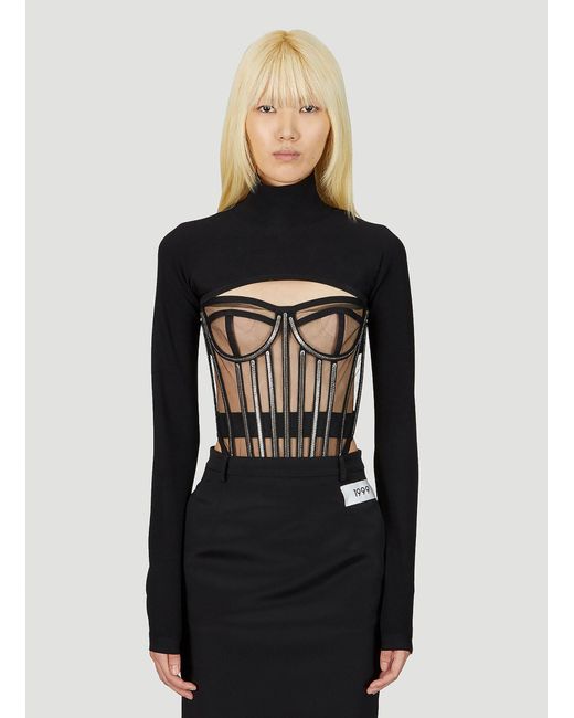Dolce & Gabbana Black Kim High Neck Bolero