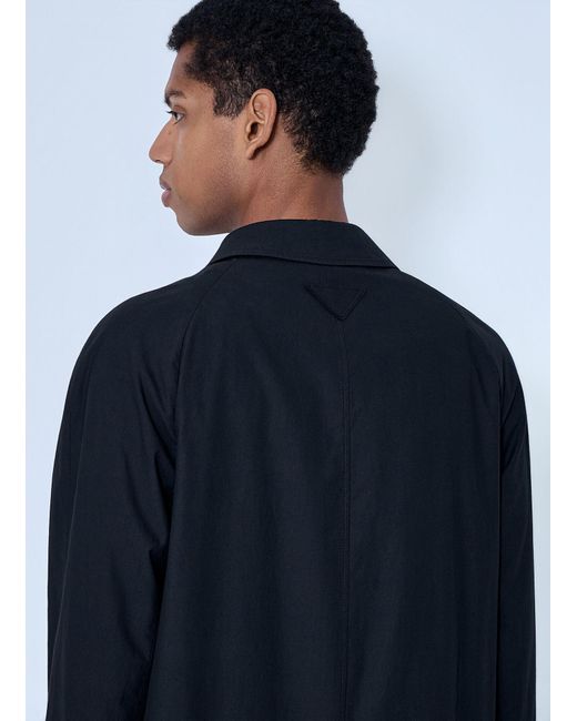 Prada Blue Classic Single-Breasted Coat for men
