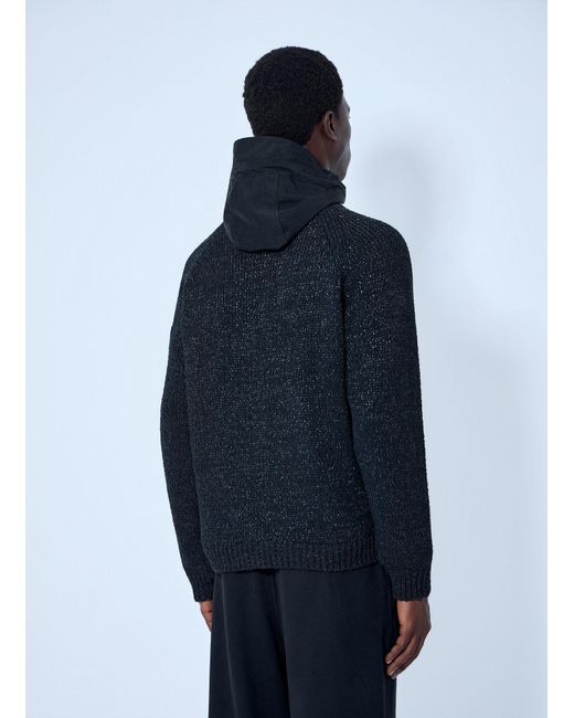 Stone Island Blue Textured Knit Jacket for men