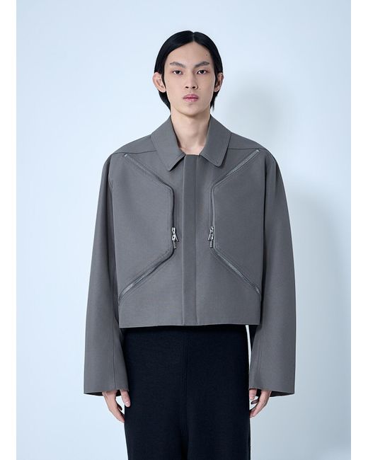 Rick Owens Blue Heizer Mac Jacket for men