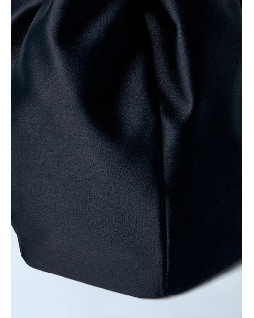 Prada Blue Satin Mini Bucket Bag