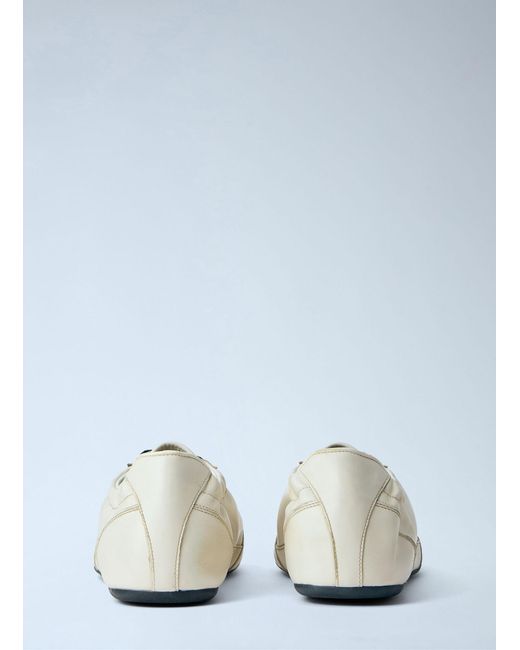 Prada White Collapse Sneakers for men