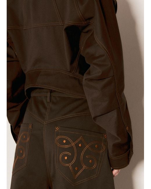 Kiko Kostadinov Brown Apollinaire Cropped Jacket