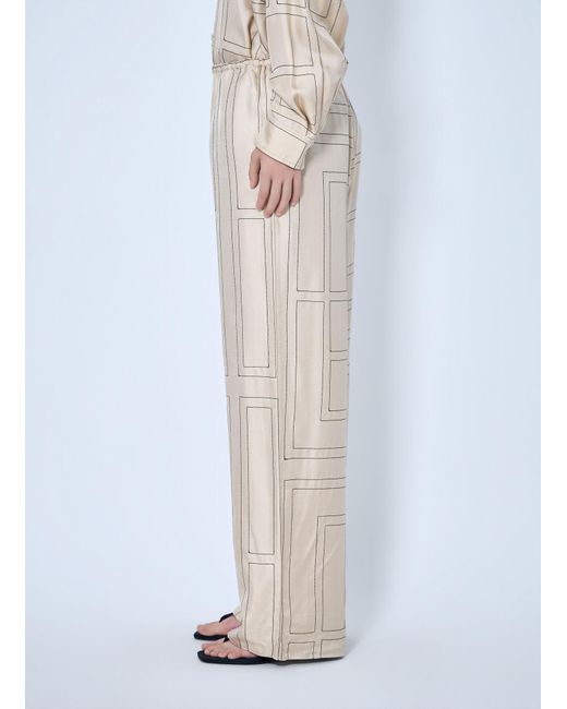 Totême Natural Monogram Silk Pj Pants
