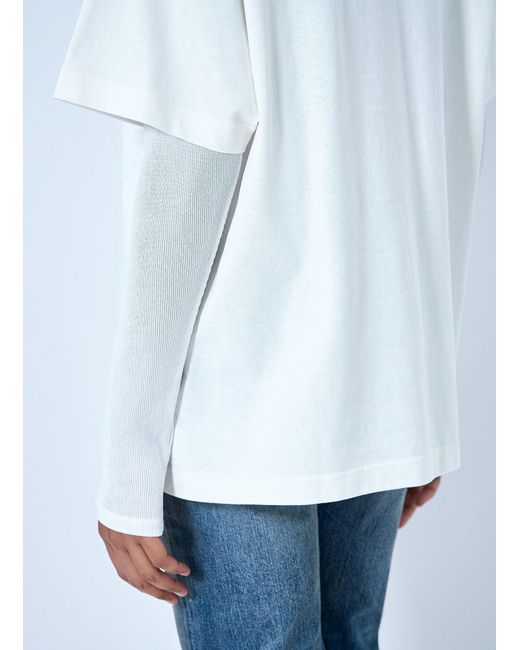 Acne White Embroidered T-Shirt