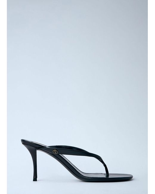 Saint Laurent Gray Sue Thong Sandals