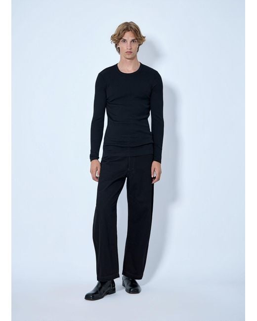 Lemaire Blue Maxi Workwear Pants for men