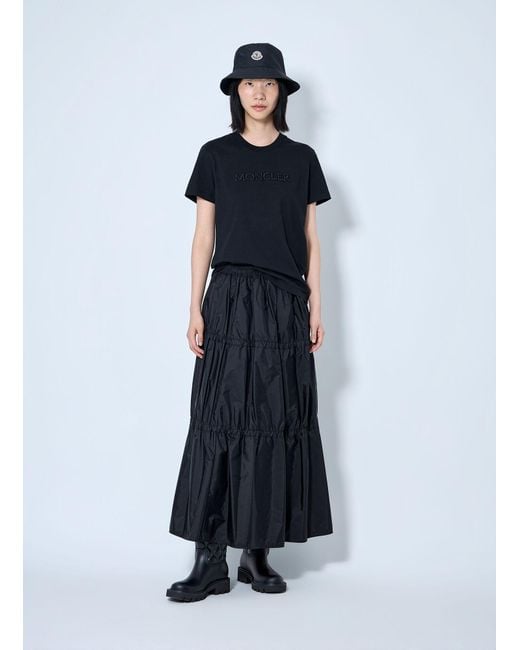 Moncler Blue Tiered Maxi Skirt