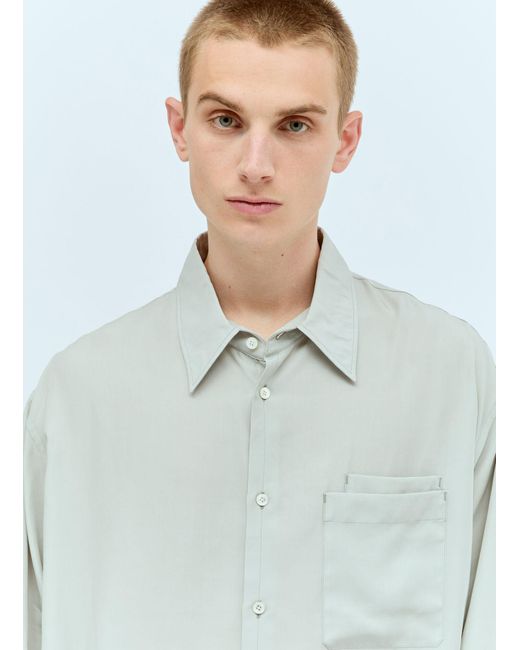 Lemaire Gray Double Pocket Shirt for men