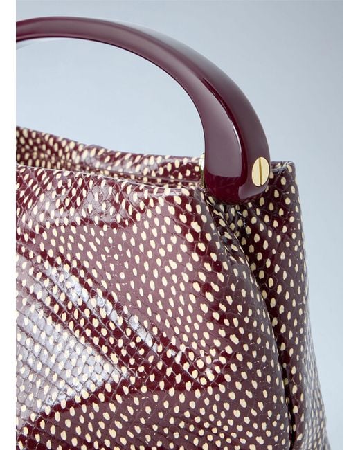 Dries Van Noten Red Patterned Top Handle Bag