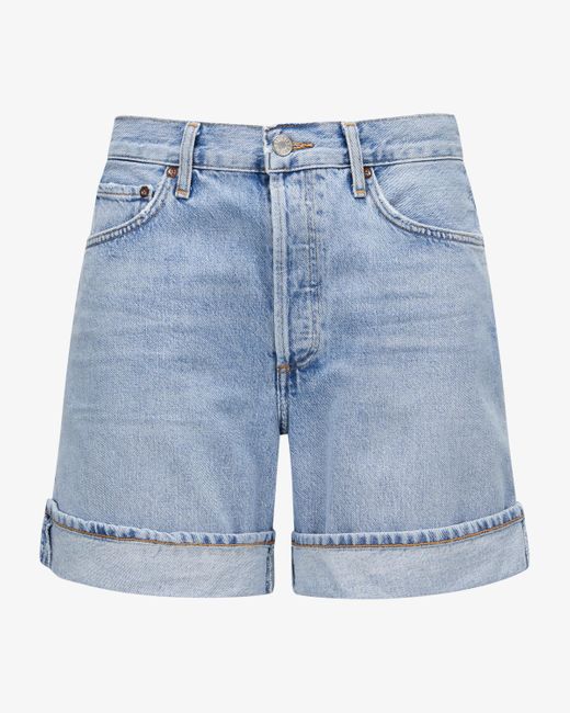Agolde Blue Jeansshorts High Rise Baggy Cuff