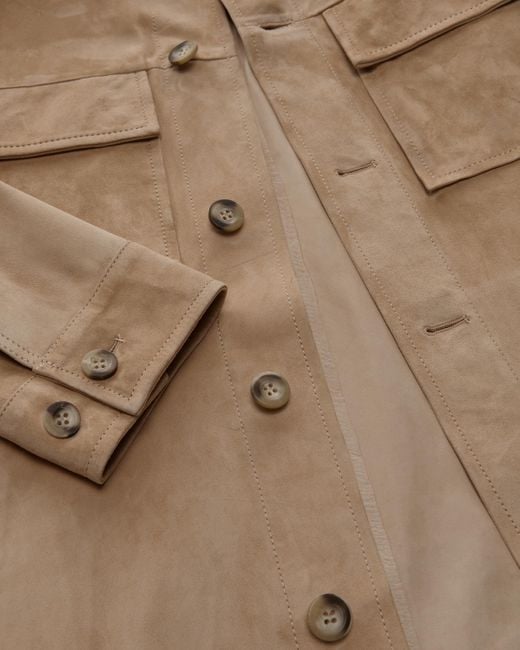 Arma Mex Leder-Shirtjacket in Brown für Herren