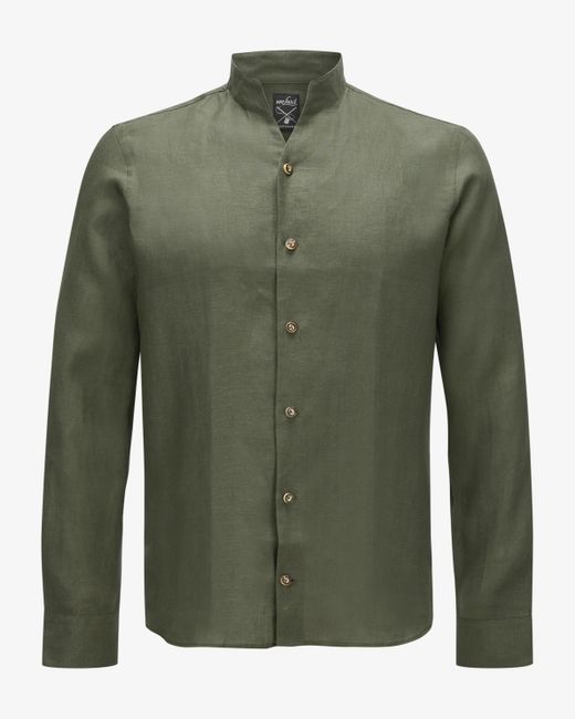 Van Laack Rudo Leinen-Trachtenhemd in Green für Herren