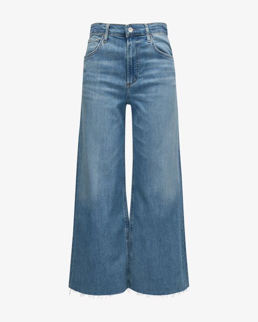 Citizens of Humanity Blue Lyra 7/8-Jeans Wide Leg Crop