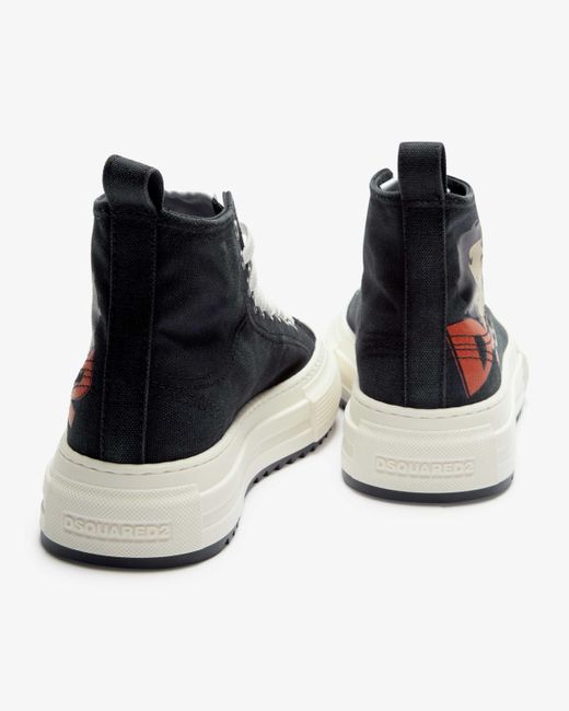 DSquared² Black Berlin Hightop-Sneaker