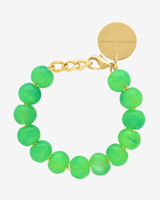 Vanessa Baroni Green Mini Beads Armband
