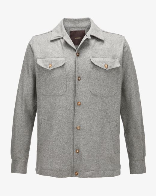 Windsor. Oslo Cashmere-Trachten-Overshirt in Gray für Herren