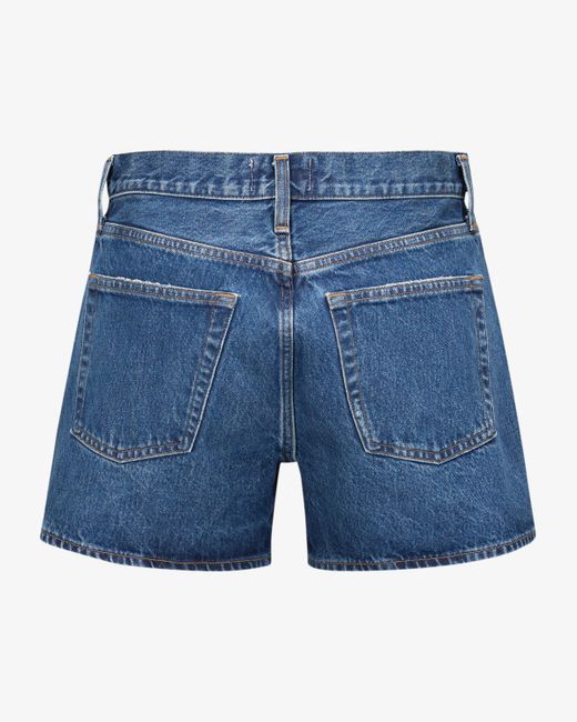Agolde Blue Parker Long Jeans-Shorts