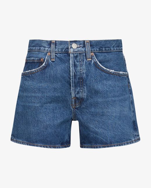Agolde Blue Parker Long Jeans-Shorts