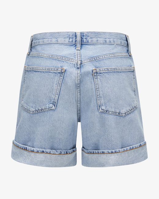 Agolde Blue Jeansshorts High Rise Baggy Cuff