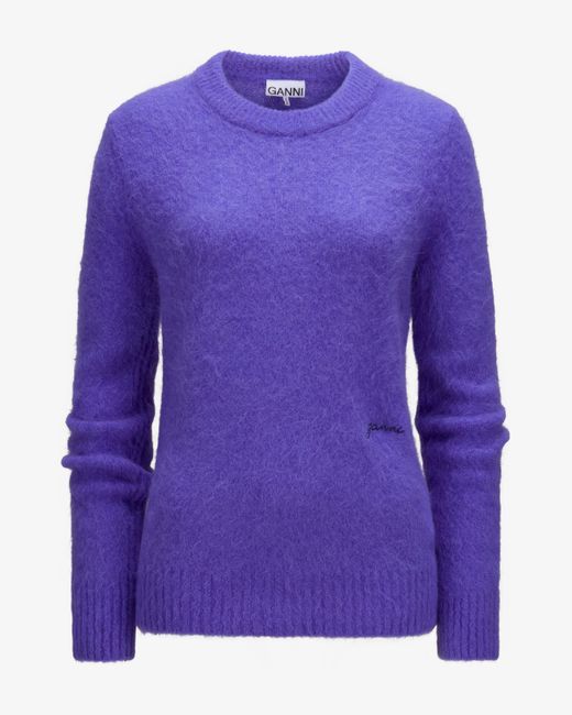 Ganni Purple Pullover