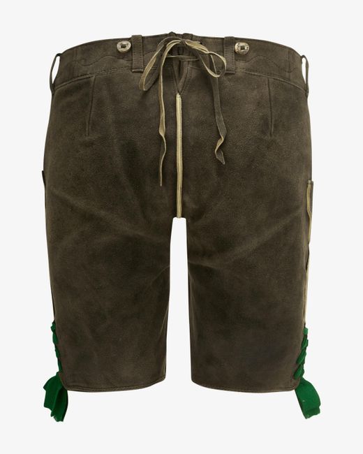 Meindl Herzog Max Joseph Lederhose aus Hirschleder in Green für Herren