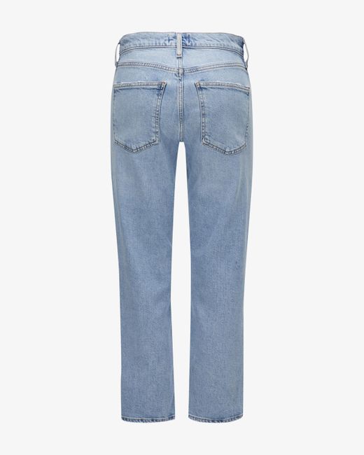 Agolde Blue Kye 7/8-Jeans Mid Rise Straight Crop