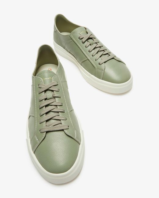 Santoni Double Buckle Sneaker in Green für Herren