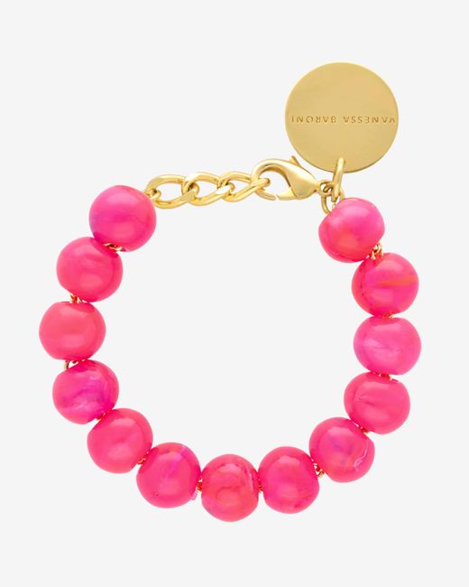 Vanessa Baroni Pink Mini Beads Armband