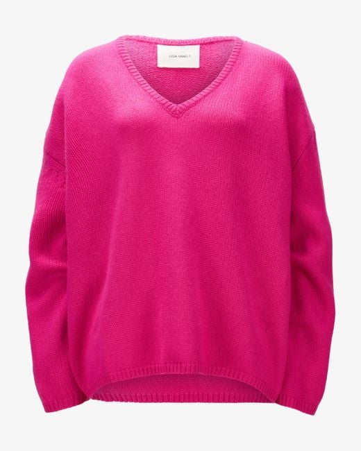 Lisa Yang Pink Mona Cashmere-Pullover