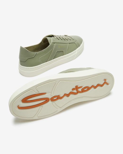 Santoni Double Buckle Sneaker in Green für Herren
