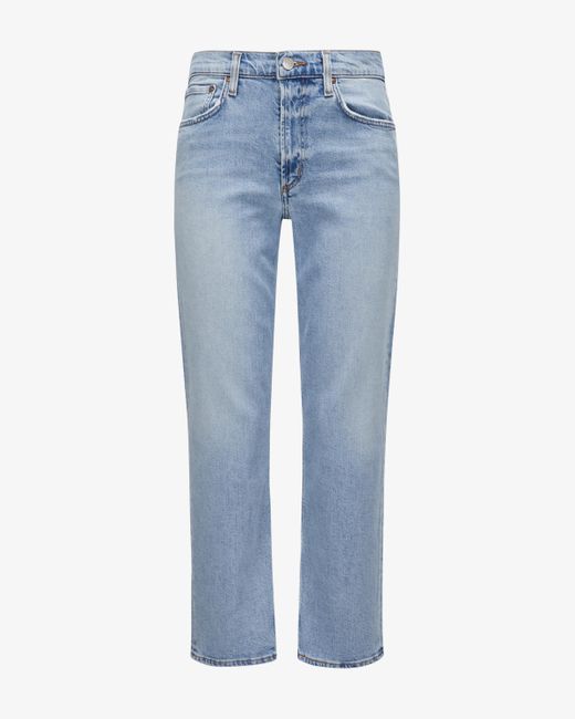 Agolde Blue Kye 7/8-Jeans Mid Rise Straight Crop