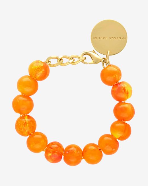 Vanessa Baroni Orange Mini Beads Armband
