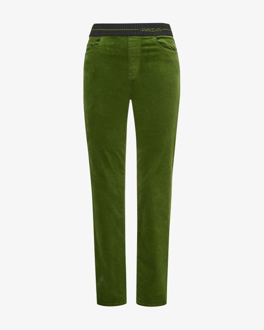 Marc Cain Green Siena Samthose Regular Waist Slim Fit