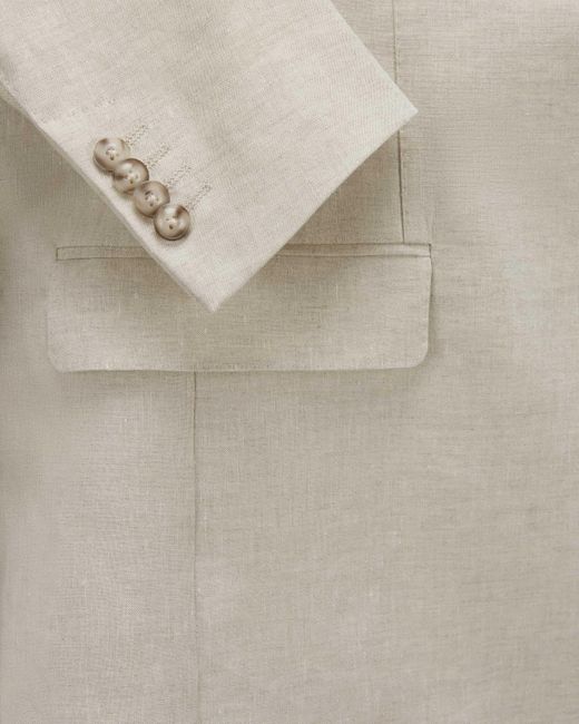 EDUARD DRESSLER Sentu Leinen-Sakko Shaped Fit in White für Herren