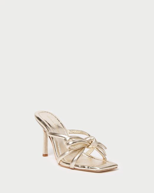 Loeffler Randall Margi Champagne Bow Heel in Natural | Lyst
