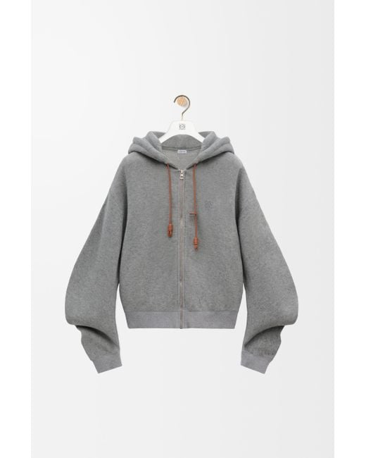 Sudadera Con Capucha En Algodón Y Cashmere Loewe de color Gray
