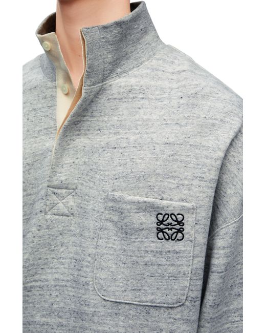 Loewe Blue Luxury High Neck Sweatshirt In Cotton For for men